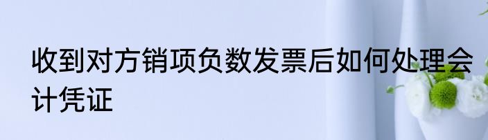 收到对方销项负数发票后如何处理会计凭证