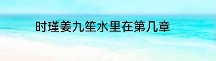 时瑾姜九笙水里在第几章