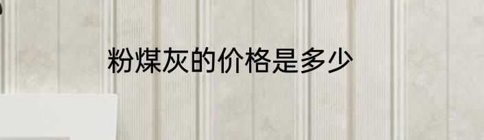 粉煤灰的价格是多少