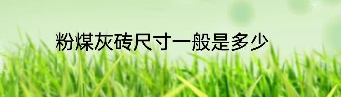 粉煤灰砖尺寸一般是多少