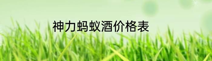 神力蚂蚁酒价格表