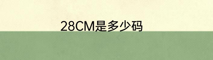 28CM是多少码
