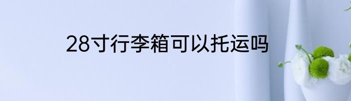28寸行李箱可以托运吗