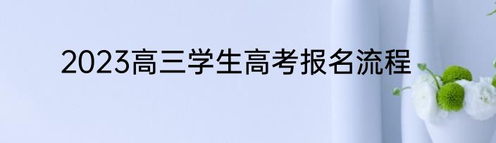 2023高三学生高考报名流程
