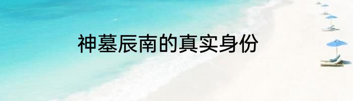 神墓辰南的真实身份