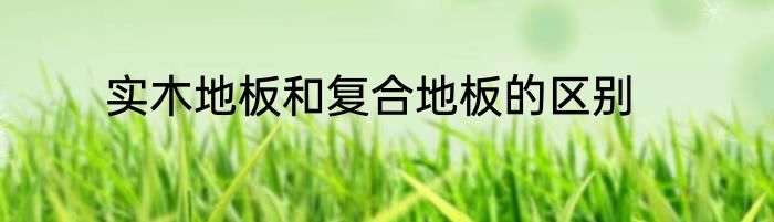 实木地板和复合地板的区别