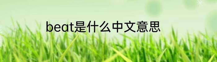 beat是什么中文意思