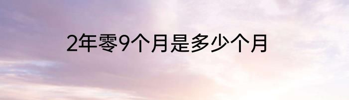 2年零9个月是多少个月
