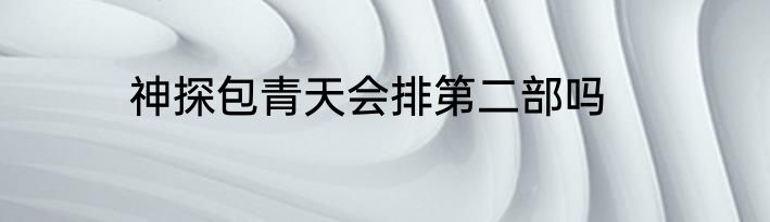 神探包青天会排第二部吗