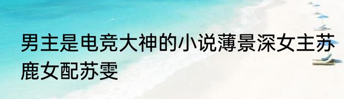 男主是电竞大神的小说薄景深女主苏鹿女配苏雯