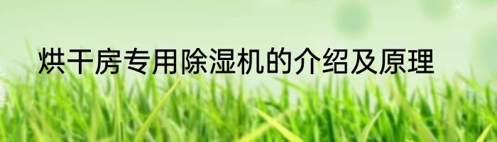 烘干房专用除湿机的介绍及原理