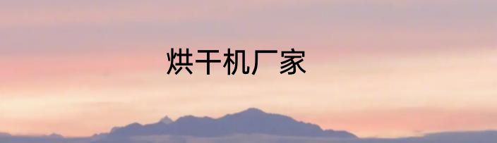 烘干机厂家