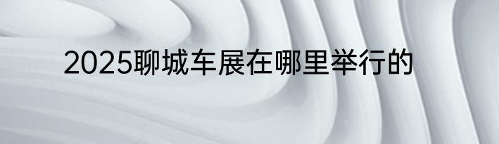 2025聊城车展在哪里举行的