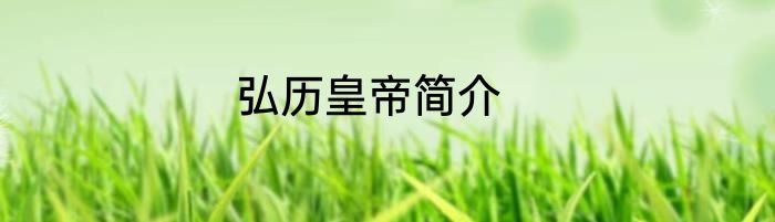 弘历皇帝简介