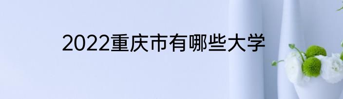 2022重庆市有哪些大学