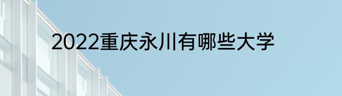 2022重庆永川有哪些大学