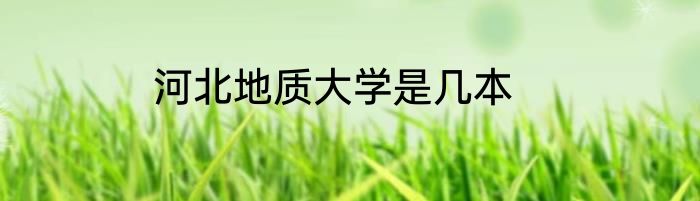 河北地质大学是几本