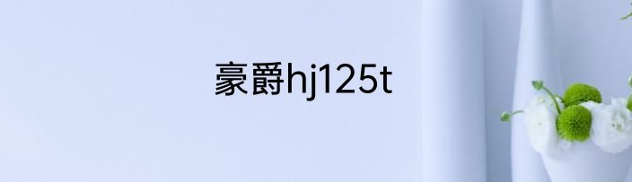 豪爵hj125t