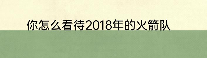 你怎么看待2018年的火箭队