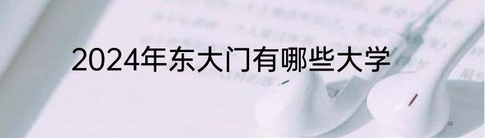 2024年东大门有哪些大学
