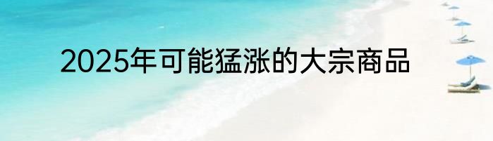 2025年可能猛涨的大宗商品