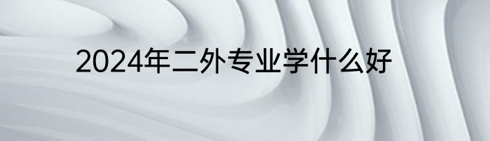 2024年二外专业学什么好