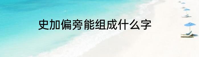 史加偏旁能组成什么字
