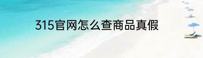 315官网怎么查商品真假
