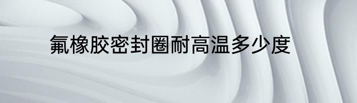 氟橡胶密封圈耐高温多少度