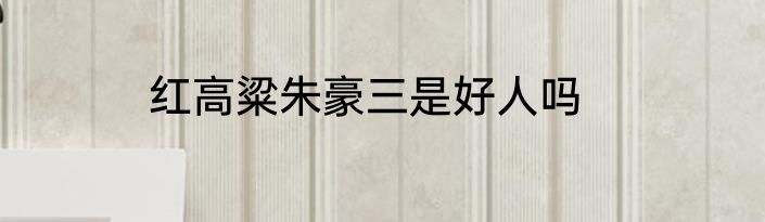 红高粱朱豪三是好人吗