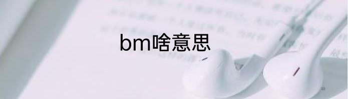 bm啥意思