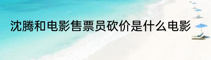沈腾和电影售票员砍价是什么电影