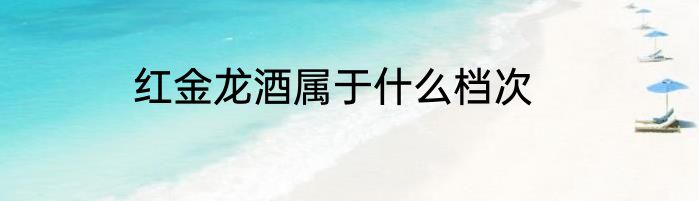红金龙酒属于什么档次