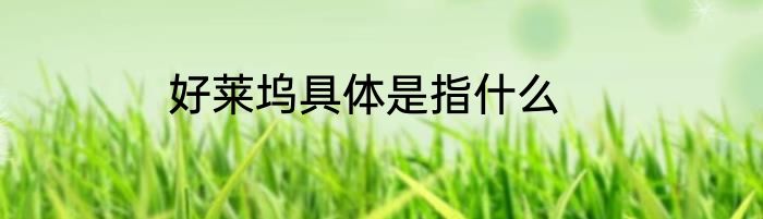 好莱坞具体是指什么