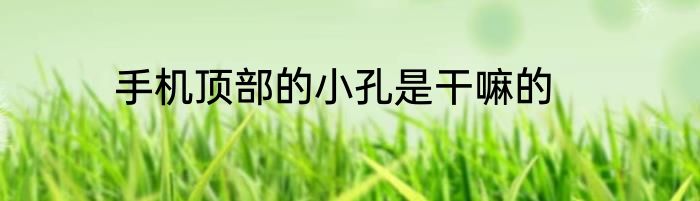 手机顶部的小孔是干嘛的