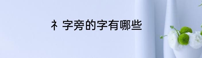礻字旁的字有哪些