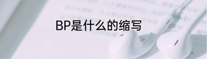 BP是什么的缩写