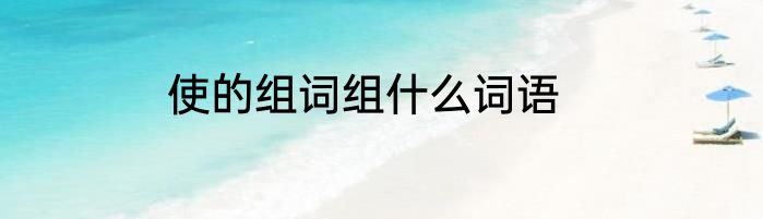 使的组词组什么词语