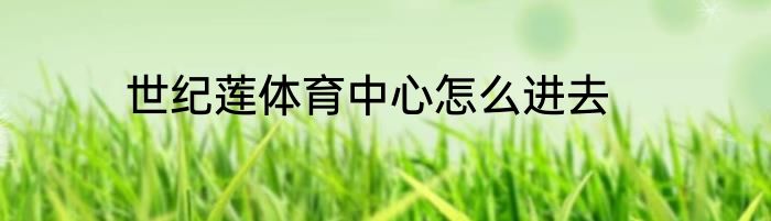 世纪莲体育中心怎么进去