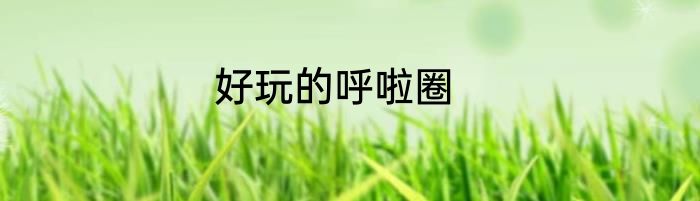 好玩的呼啦圈