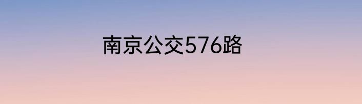 南京公交576路