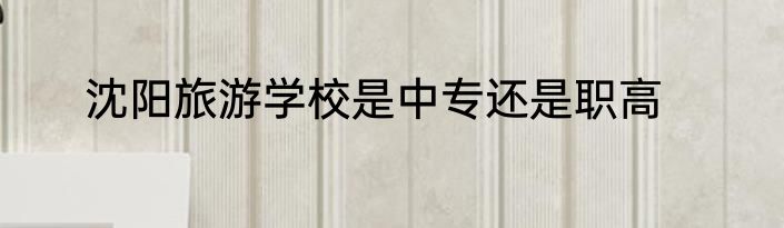 沈阳旅游学校是中专还是职高