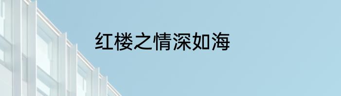 红楼之情深如海