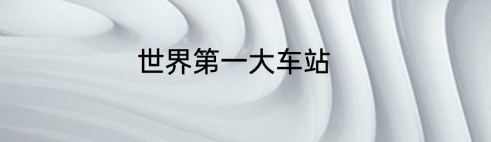 世界第一大车站