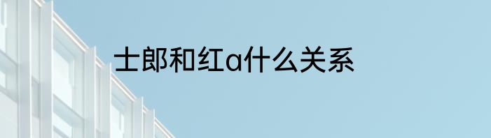 士郎和红a什么关系