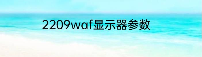2209waf显示器参数