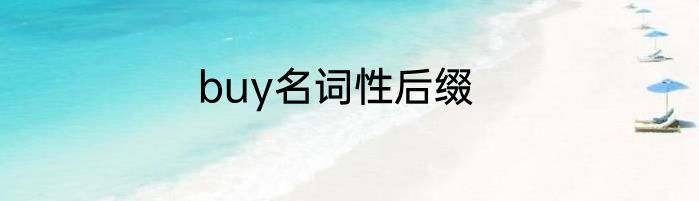 buy名词性后缀