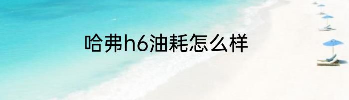 哈弗h6油耗怎么样