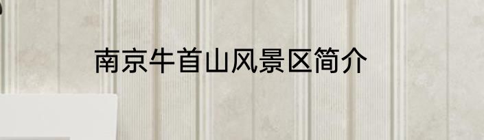 南京牛首山风景区简介