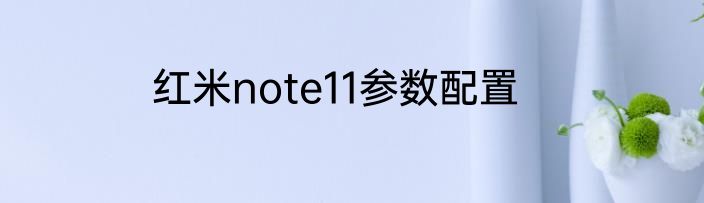 红米note11参数配置